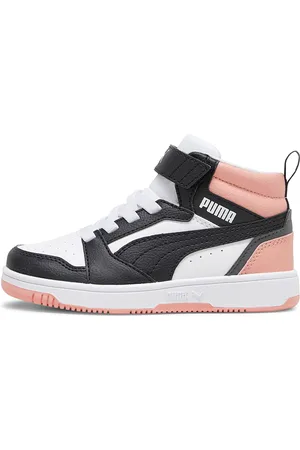 PUMA Sneakers Bianche e Nere Rebound V6 Mid Ac+Ps