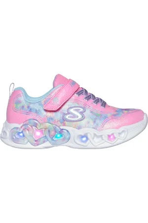 Skechers Sneakers con Luci Rosa da Bimbi Infinite Heart Light-Color Lovin