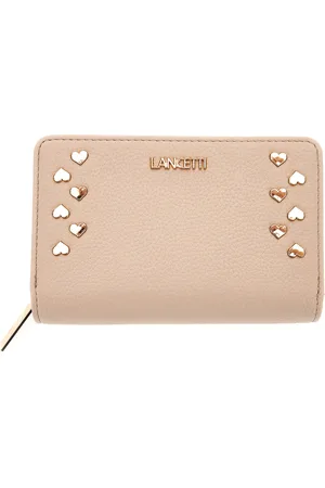 LANCETTI Portafoglio beige con cuori DUFFLE