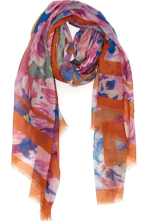 GMV Sciarpa Foulard Multicolore a Fiori 4