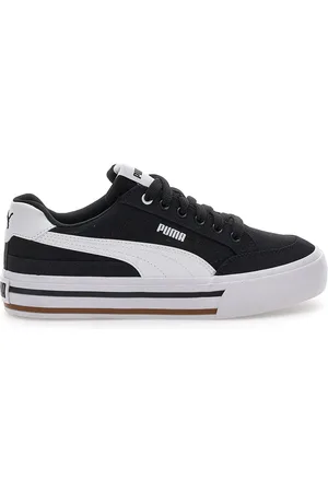PUMA Sneakers Nere e Bianche In Tela Court Classic Vulc Fs Jr
