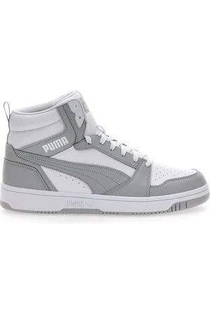 PUMA Sneakers Bianche e Grigie Mid-Cut Rebound V6