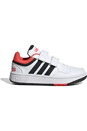 adidas Sneakers nere e bianche con velcro HOOPS 3.0 CF C
