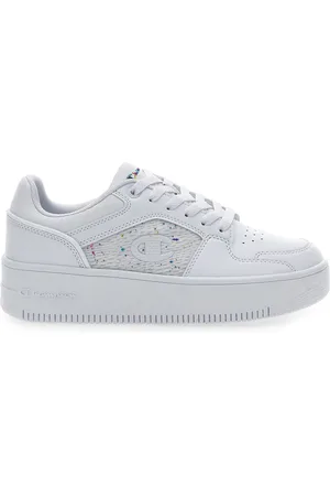 Champion Sneakers Bianche con Lacci Rebound Platform Abstract Low