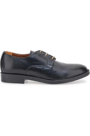 Pittarello Scarpe Stringate in Pelle Nera 0728