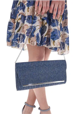 Coveri Clutch Elegante in Tessuto Color Denim Collection 0189
