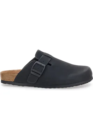 Superga Ciabatte Clogs Nere Con Plantare In Pelle 11700