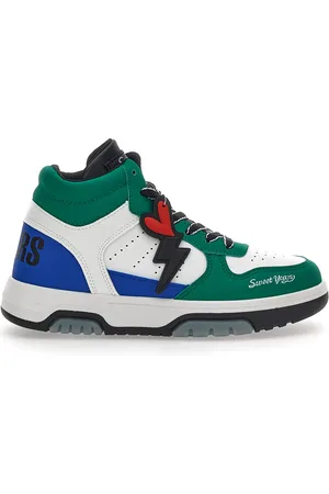 Sweet Years Sneakers Alte Bianche e Verdi 8580