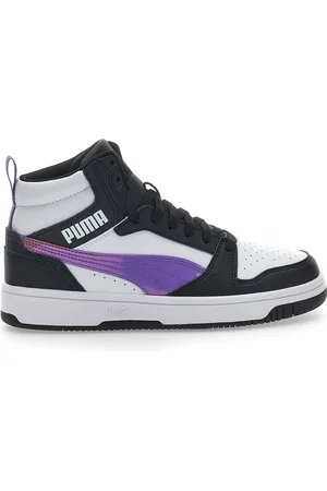 PUMA Sneakers Alte Bianche e Nere da Ragazzi Rebound V6 Mid Deep Dive JR