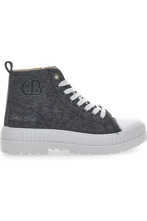 COTTON BELT Sneakers Mid Cut Linen Nere