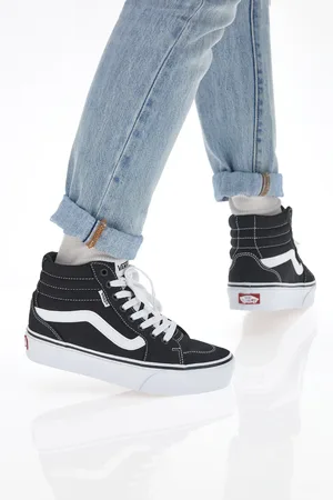 Vans Sneakers Nere e Bianche Mid-cut Filmore Hi Platform