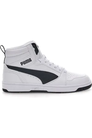 PUMA Sneakers Bianche e Nere Mid-Cut Rebound V6