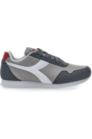 Diadora Sneakers Grigie con Fregio Bianco Simple Run