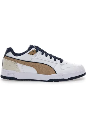 PUMA Sneakers bianche con dettagli blu e oro RBD Game Low Retro Club