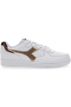 Diadora Sneakers Bianche con logo dorato RAPTOR LOW CRYSTAL WN