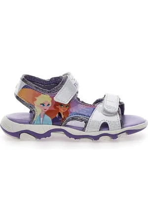 Minnie Sandali Viola e Argento Con Strappi In Velcro Frozen 17308