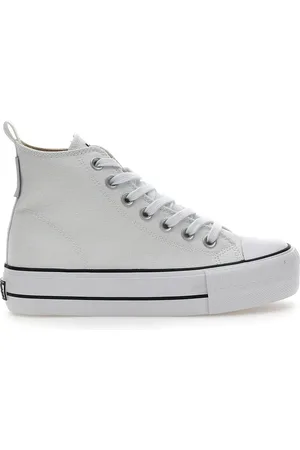 British Knights Sneakers Mid-Cut Kaya Platform Bianche