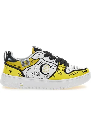 COTTON BELT Sneakers Bianche e Gialle Funky Prints