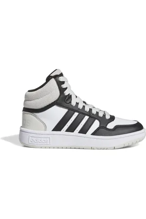 adidas Sneakers bianche alte con lacci HOOPS 3.0 MID K