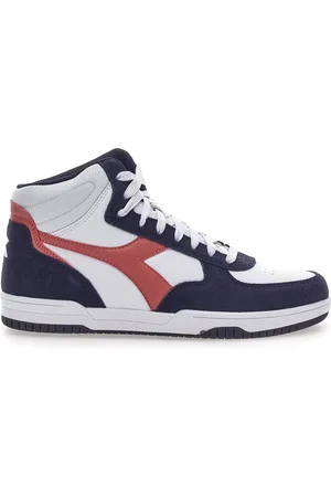 Diadora SNEAKERS MID-CUT BIANCHE CON DETTAGLI VIOLA RAPTOR HIGH SL