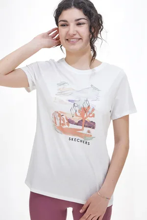 Skechers T-Shirt AirBrush Tee Bianca