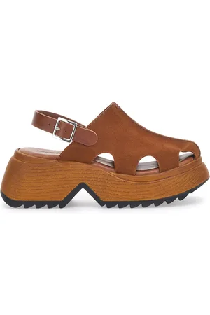 Pittarello Sandali Platform 5573 Marroni Vera Pelle
