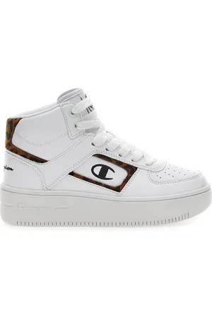 Champion Sneakers Mid-Cut Foul Play Plat Mid Animalier Bianche