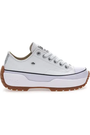 British Knights Sneakers Bianche In Tela Con Platform Kaya Low Fly
