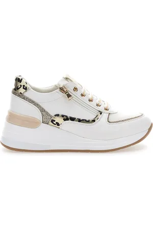 Laura Biagiotti Sneakers con Zeppa Bianche e Oro 8481