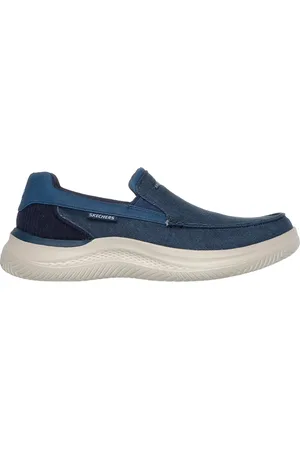 Skechers Sneakers Blu Con Tomaia in Pelle Hasting - Fielden