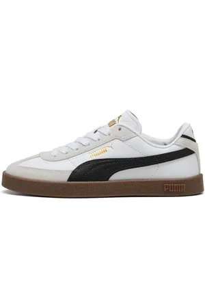 PUMA Sneakers Bianche e Nere con Tomaia in Pelle Club II Era Jr