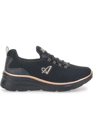 Australian Sneakers Sportive Nere con Dettagli Oro Rosa AUX2W505