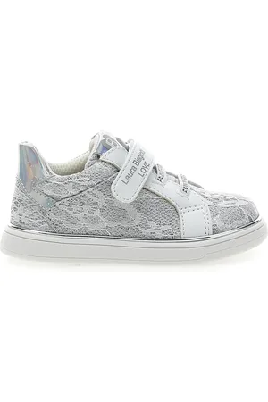 Laura Biagiotti Sneakers Bianche e Argento con Velcro AG17132