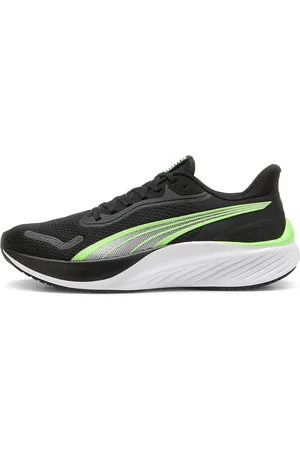 PUMA Scarpe da Running Nere e Lime Pounce Lite