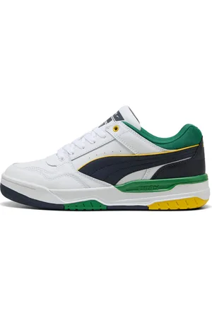 PUMA Sneakers Bianche e Verdi Rebound Retro
