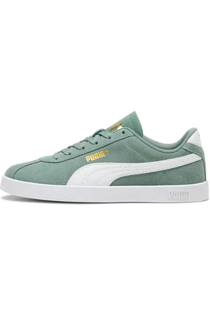 PUMA Sneakers Verde con Tomaia In Pelle e Suola Softfoam Club II Jr
