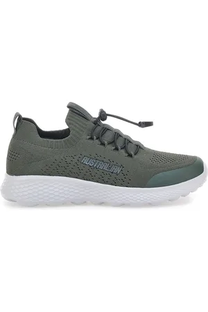 Australian Sneakers Verde Militare Con Tomaia in Mesh e Effetto Memory AU25M107