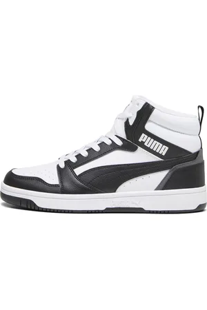PUMA Sneakers Alte Bianche e Nere Rebound v6