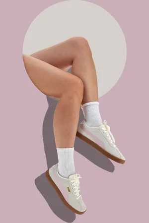 PUMA Sneakers Bianche e Rosa con Tomaia in Pelle Club II