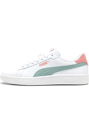 PUMA Sneakers Bianche e Azzurre Smash 3.0 L Jr