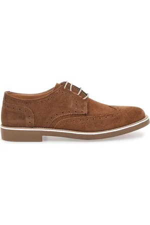 Pittarello Scarpe Stringate Marroni In vera Pelle Scamosciata 1112