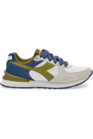 Diadora Sneakers Bianche con Dettagli Blu e Verdi FENICE