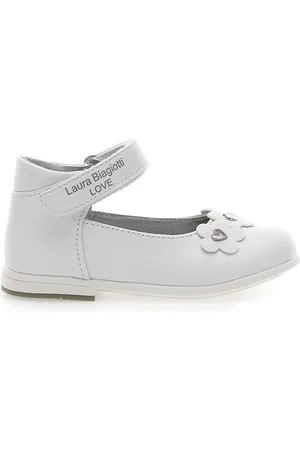 Laura Biagiotti Ballerine Bianche Con Strappo In Velcro AG16062