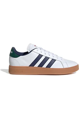 adidas Sneakers Bianche con dettagli Blu e Verdi Grand Court Base 2.0