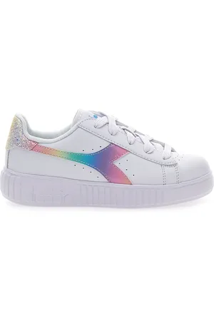 Diadora Sneakers Bianche con Logo Arcobaleno GAME STEP BLOOM PS