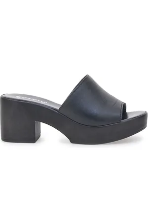 Pittarello Zocooli Neri con Fascia in Pelle e Tacco Medio Made in Italy 317471082