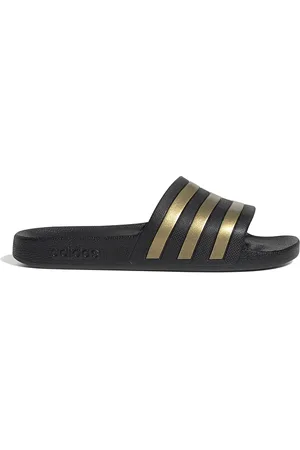 adidas Ciabatte Nere Con Dettagli Oro Adilette Aqua