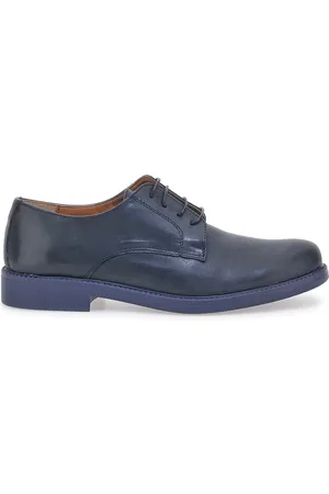 Pittarello Scarpe Stringate Blu In Vera Pelle Con Lavorazione Artigianale 600