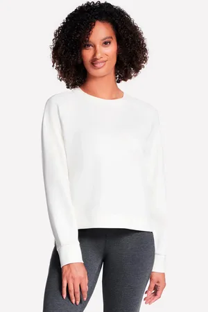 Skechers Felpa Bianca Con Girocollo Skechluxe Elevate Crewneck