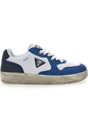 Leone Sneakers Bianche e Blu Suola Vintage 44